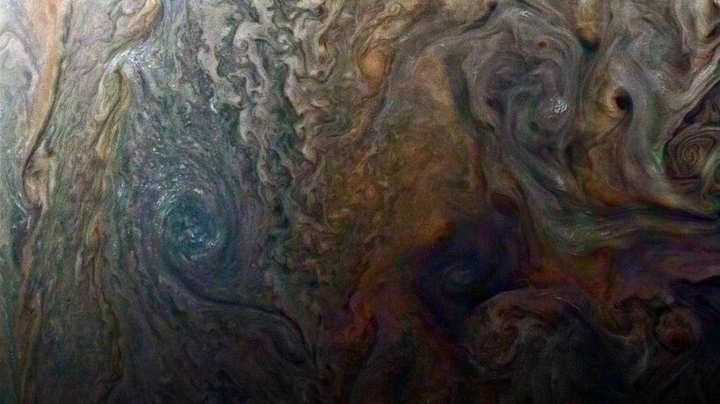 Najnowsze zdjęcie Jowisza wygląda jak abstrakcyjne dzieło malarskie 1