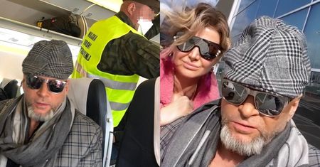 TYLKO NA PUDELKU: Maja Rutkowski relacjonuje badanie na pokładzie samolotu: "PUSTE LOTNISKA. Na pokład wkroczył żołnierz obrony terytorialnej"