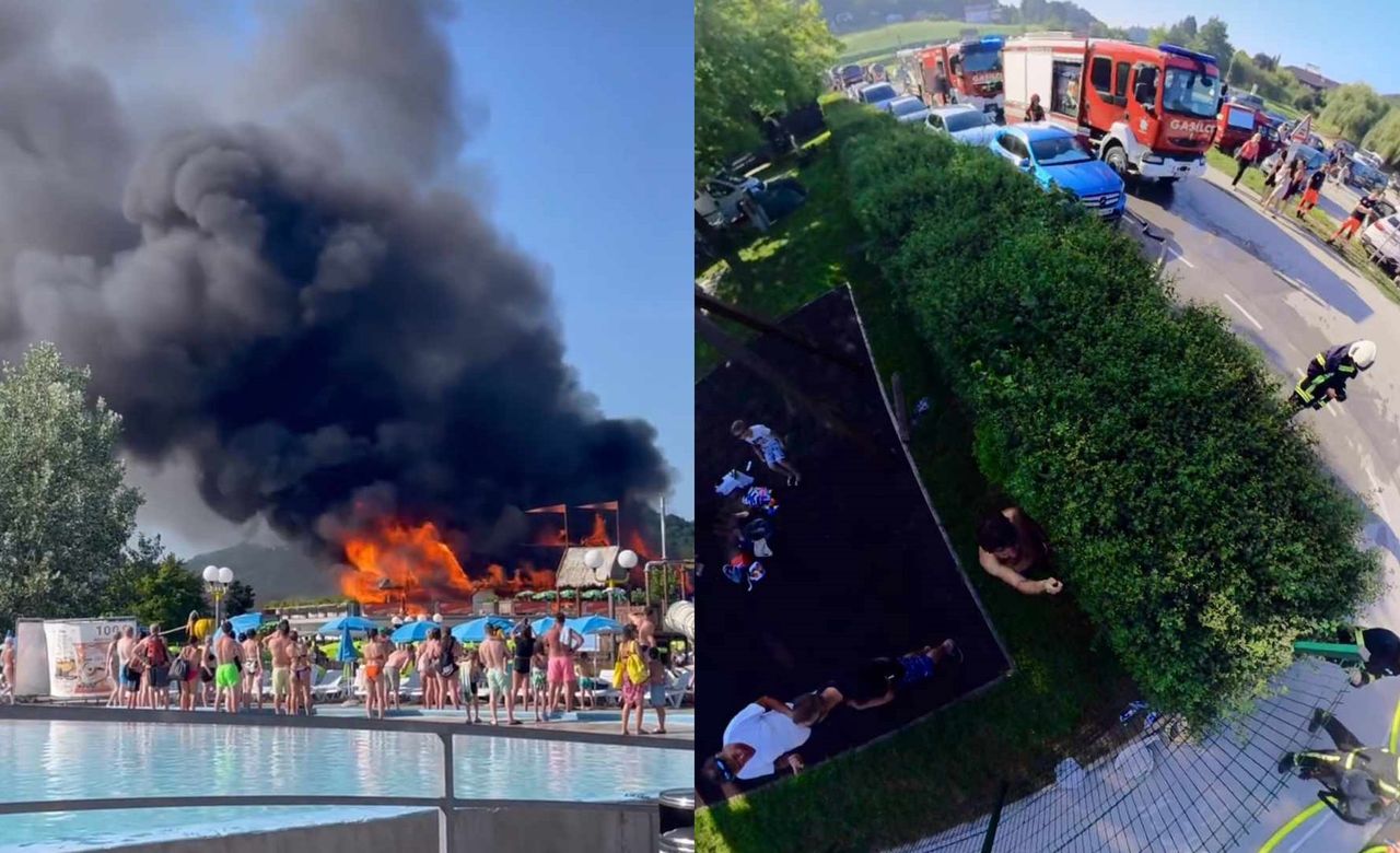 Pożar w aquaparku wyglądał bardzo niebezpiecznie