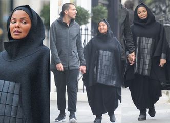 Ciężarna Janet Jackson w "hidżabie" z muzułmańskim mężem (ZDJĘCIA)
