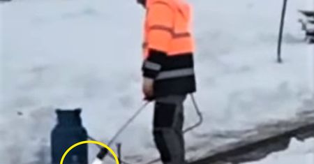 Kuriozum w Łęcznej. Sadzili drzewa w mrozie, glebę rozmrażali palnikiem