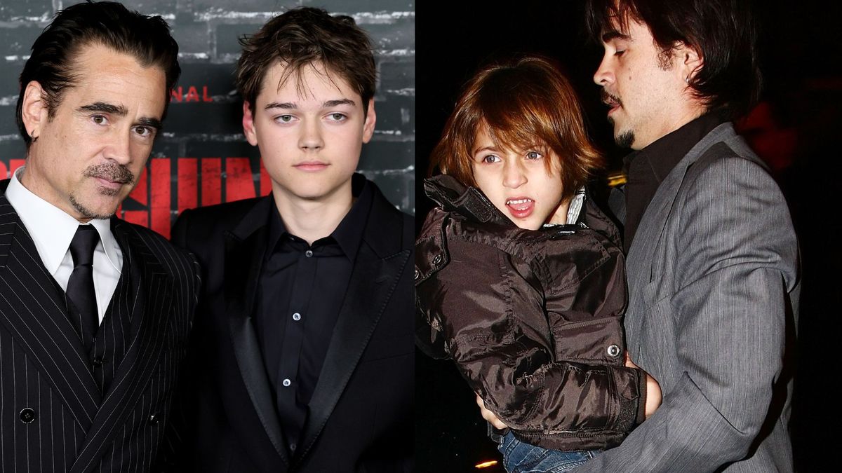 Colin Farrell ze swoimi synami: Henrym i Jamesem.