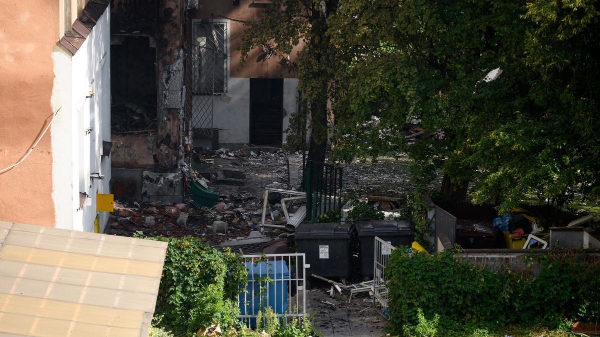 Miejsce tragedii po wybuchu w Poznaniu