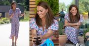 Roześmiana Kate Middleton brudzi ręce ziemią podczas zakładania ogródka w  hospicjum (ZDJĘCIA)