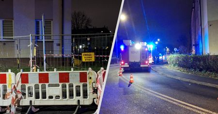 Nagle zobaczyli głęboką dziurę koło bloku. Ewakuacja mieszkańców