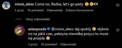 Joanna Opozda rozmawia na Instagramie z siostrą