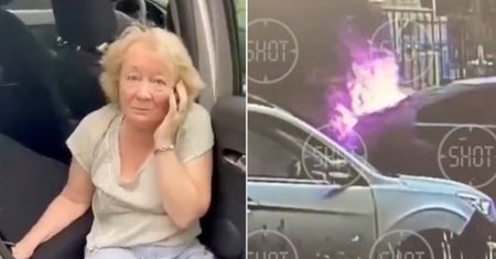 Podpaliła auto oficera z Moskwy. Wiadomo, kim jest