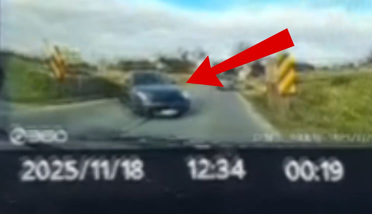 Dramatyczne nagranie. Jechał prosto na niego. Oto finał