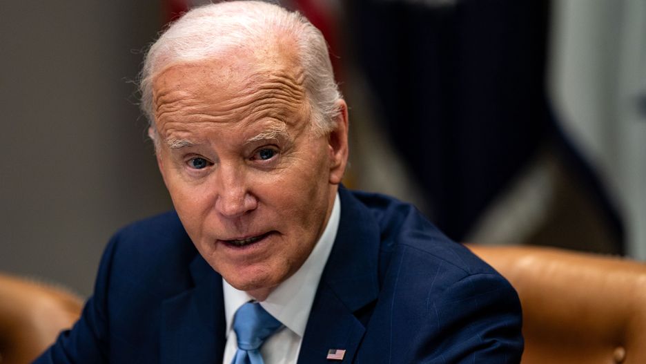WASHINGTON, DC - OCTOBER 1: U.S. President Joe Biden meets with members of his cabinet as they meet about the ongoing response efforts to Hurricane Helene in the Roosevelt Room of the White House on October 1, 2024 in Washington, DC. President Biden will travel to North and South Carolina this week in the aftermath of Hurricane Helene, which after hitting Florida's Gulf Coast as a Category 4 hurricane, tore through Georgia and the Blue Ridge Mountains, causing landslides, road washouts, and widespread outages. (Photo by Kent Nishimura/Getty Images)