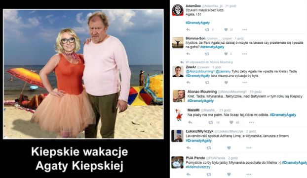 Internauci kpią z Młynarskiej: "Nie chciałam być na Krecie, teraz cierpię nad Bałtykiem... #dramatyAgaty"