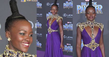 Lupita Nyong'o z kokiem w kształcie pałki