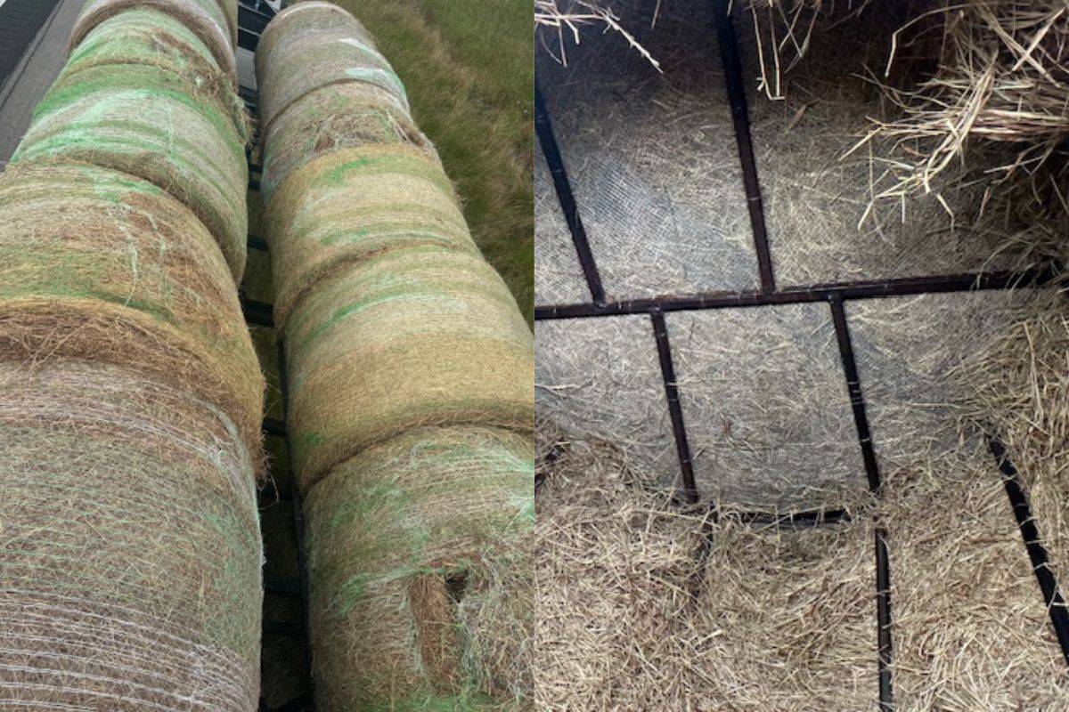 Wewnątrz bel siana była metalowa komora