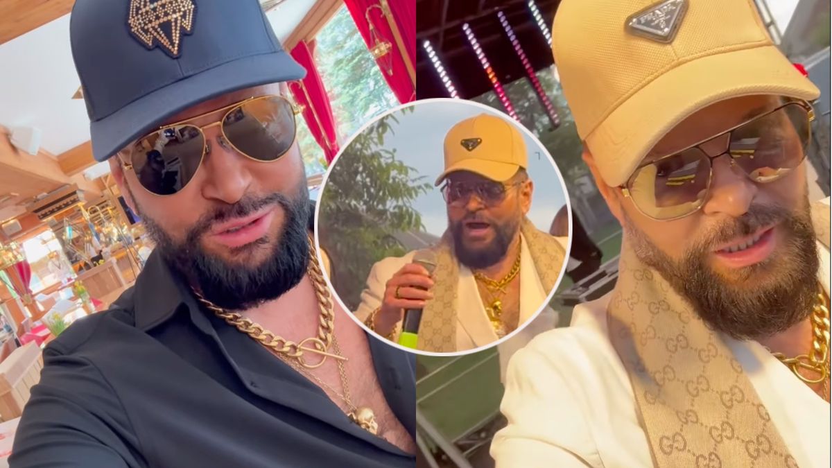 Krzysztof Rutkowski na scenie z zespołem disco polo