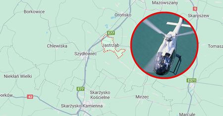 Wypadek na Mazowszu. Śmigłowiec zahaczył o ziemię