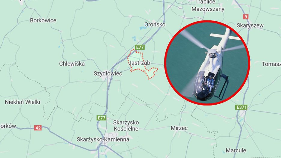 Wypadek w Jastrzębiu z udziałem śmigłowca