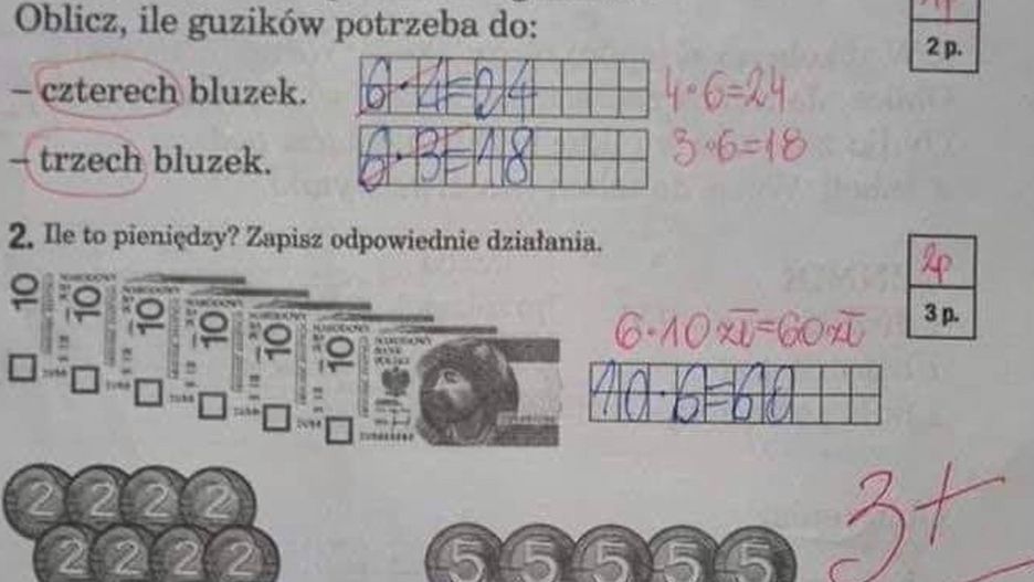 Sprawdzian z matematyki. Uczeń dostał niższą ocenę mimo prawidłowej odpowiedzi