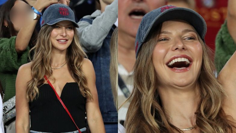 Anna Lewandowska kibicuje Robertowi w czapce FC Barcelona