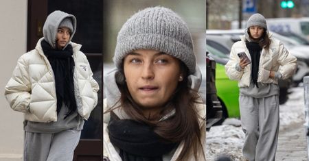 Odziana w dres i puchówkę za 12 TYSIĘCY ZŁOTYCH Julia Wieniawa snuje się po mieście (ZDJĘCIA)