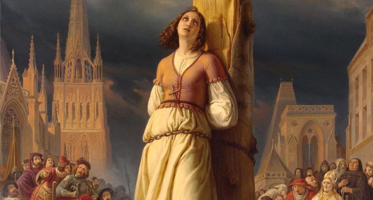 Ilustracja poglądowa: śmierć Joanny d'Arc/ Hermann Stilke