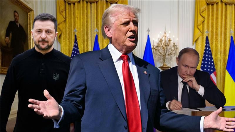 Zełenski, Trump i Putin - kluczowi gracze w negocjacjach rozejmu