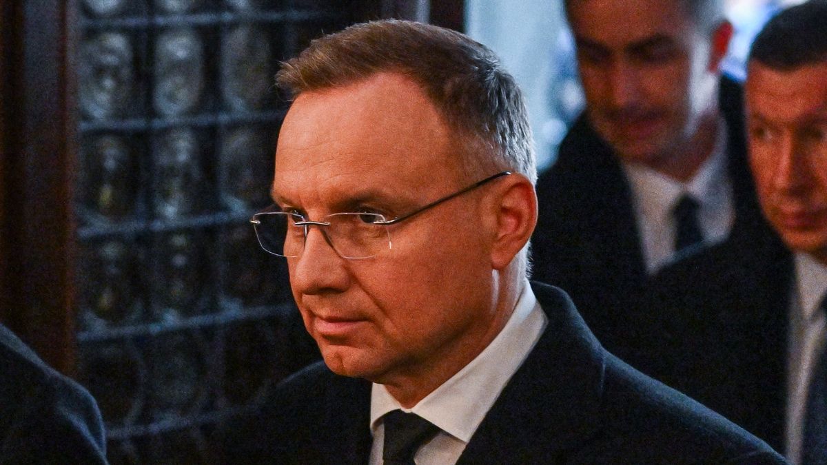 KRAKOW, POLAND - OCTOBER 31: The president of Poland, Andrzej Duda attends a mass during the state funeral for the late Polish Holocaust survivor, Wanda Poltawska on October 31, 2023 in Krakow, Poland. Wanda Poltawska, a survivor of the Holocaust in the Ravensbruck concentration camp, died a few days before her 102nd birthday. During her incarceration in the concentration camp, medical experiments were carried out on her. Poltawska was a close friend with the late Pope John Paul II during his priesthood, and remained friends with him until his death in 2005. (Photo by Omar Marques/Getty Images)