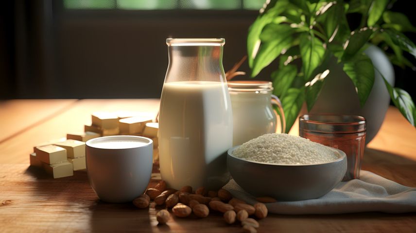Produkty mleczne pochodzenia krowiego różnią się od mleka pochodzenia roślinnego m.in. składem oraz smakiem