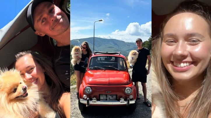 Piotr Żyła i Marcelina Ziętek wożą się Fiatem 500 po górach