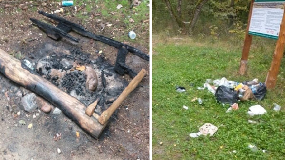 Wandal spalił stojak na rowery. W wielu miejscach pozostawiono także śmieci  