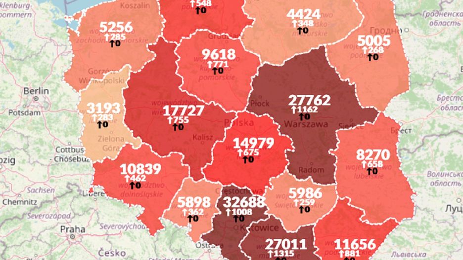 Koronawirus w Polsce. Aktualna mapa zakażeń