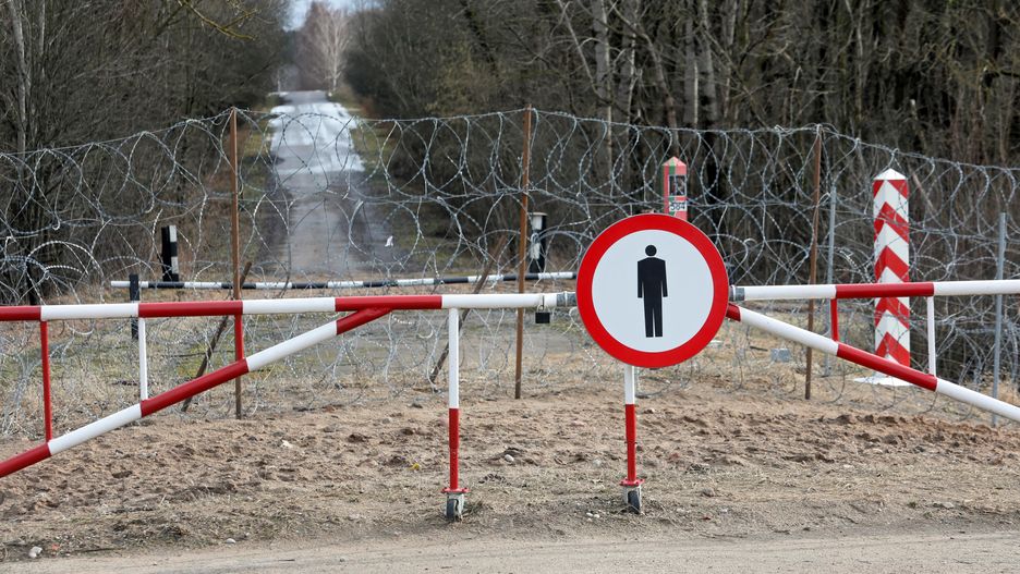 Zasieki na granicy z Białorusią