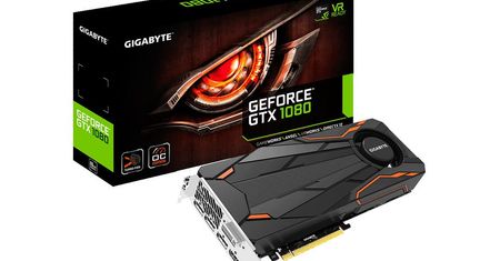 Gigabyte GeForce GTX 1080 chłodzony turbiną