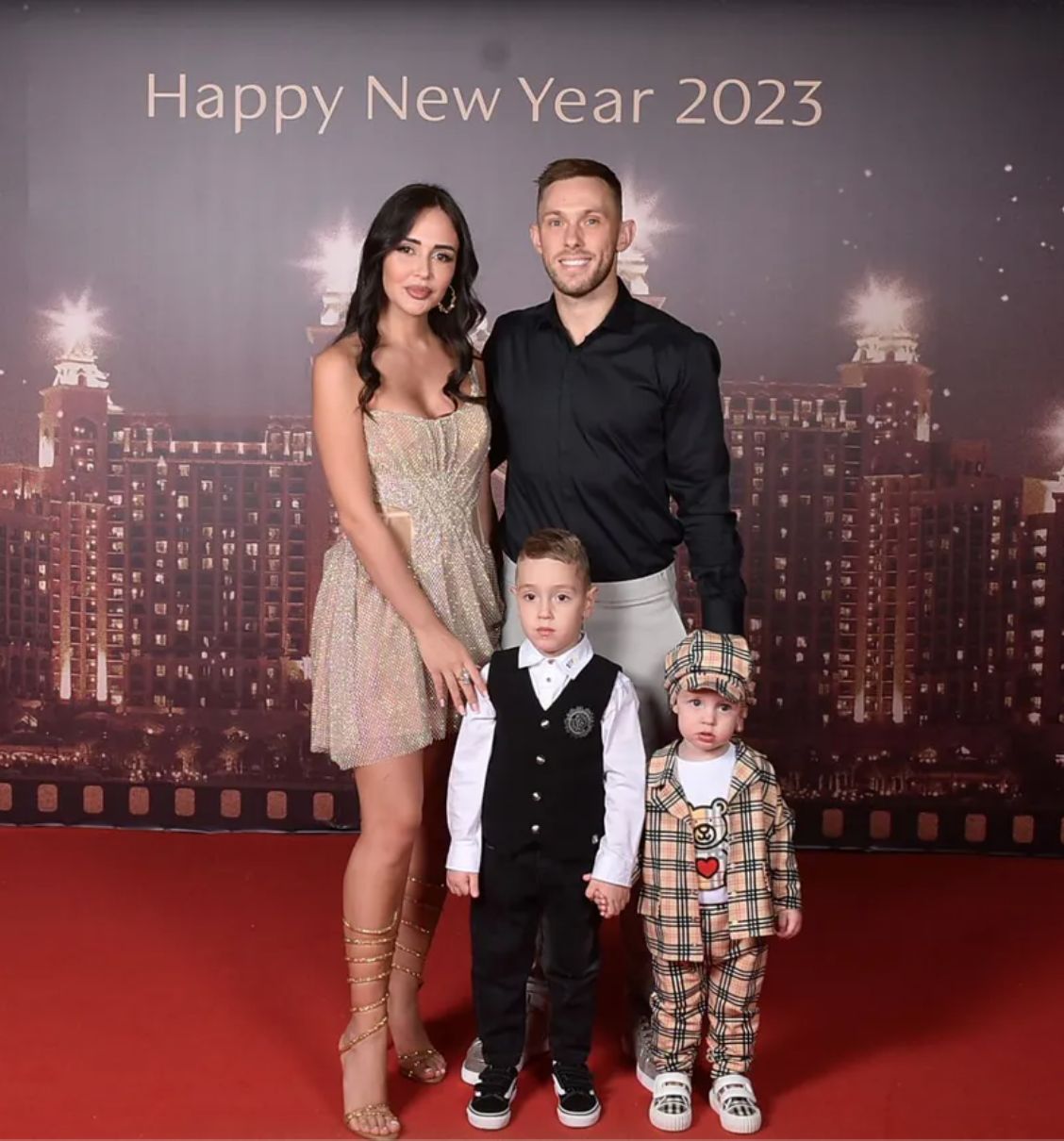 Maciej Rybus z byłą żoną i dziećmi