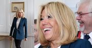 Brigitte Macron pozuje z meblami. Dobra z niej modelka? (ZDJĘCIA)