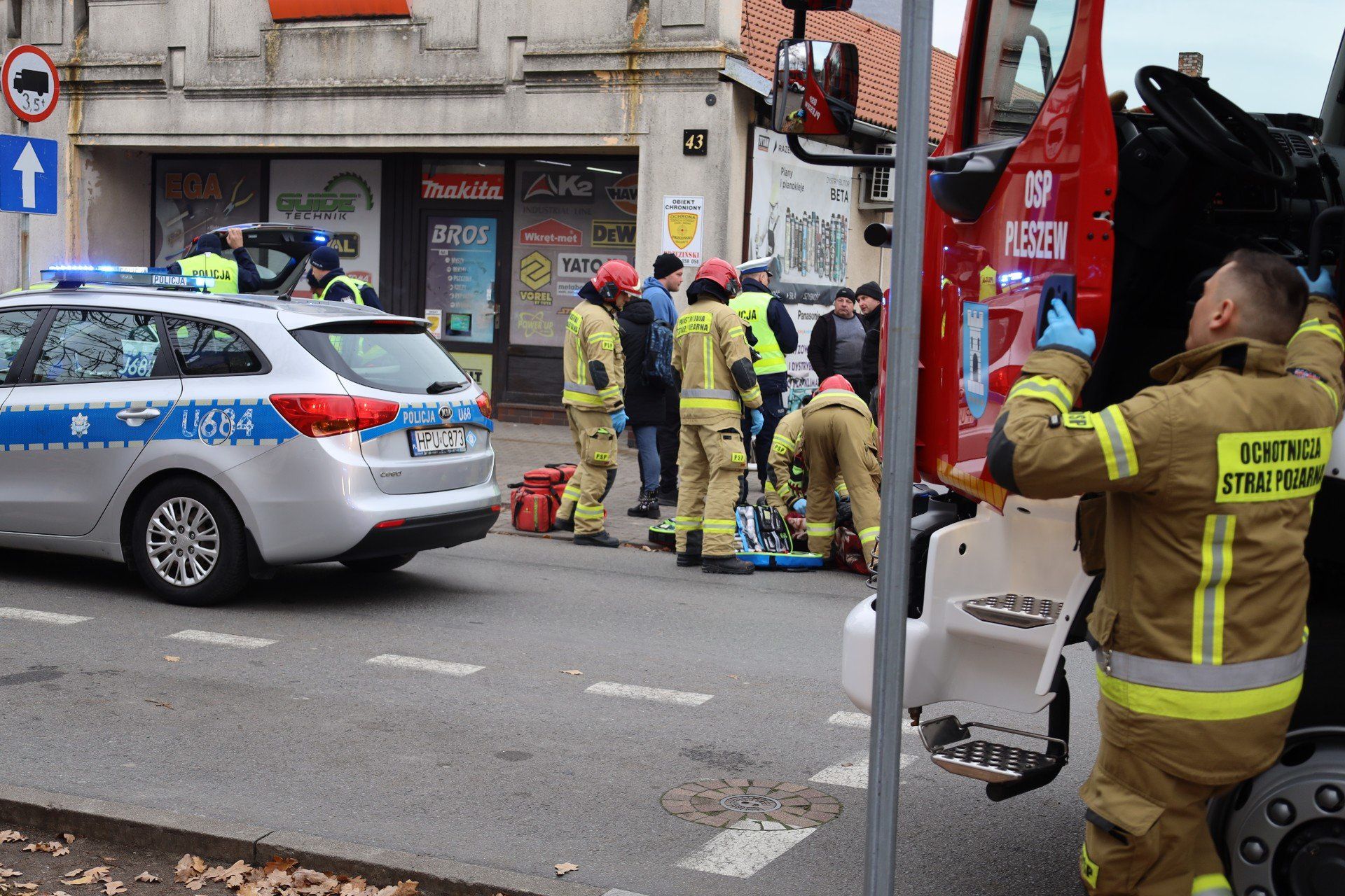 Potrącenie rowerzystki w Pleszewie