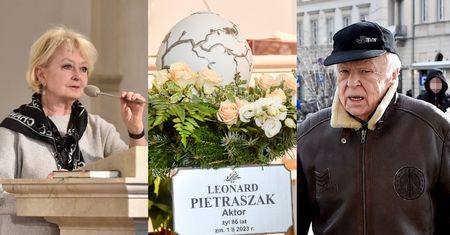 Przyjaciele i bliscy żegnają Leonarda Pietraszaka na mszy żałobnej: Wanda Majerówna, Marian Opania, Magdalena Zawadzka... (ZDJĘCIA)