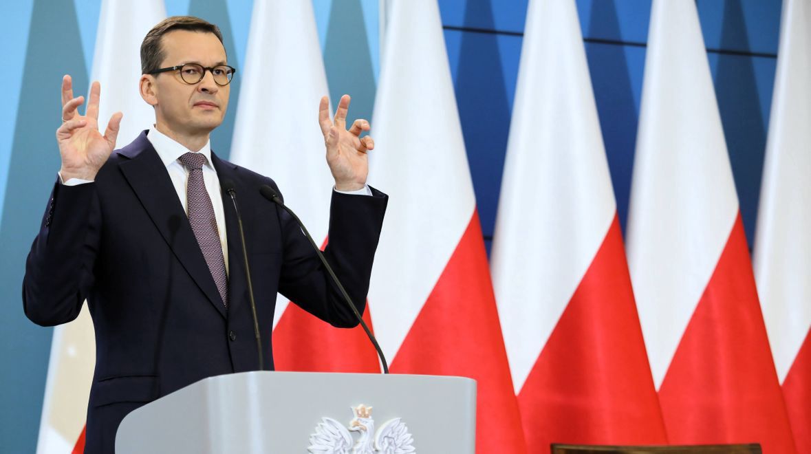 Mateusz Morawiecki podczas konferencji poświęconej nowelizacji ustawy o IPN. Izrael w tej sprawie szybko zepchnął nas do defensywy