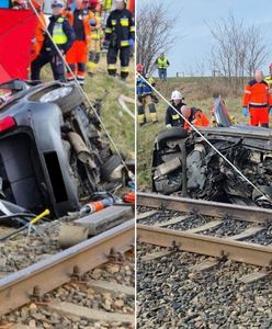 Tragiczny wypadek koło Iławy. Samochód zderzył się z pociągiem