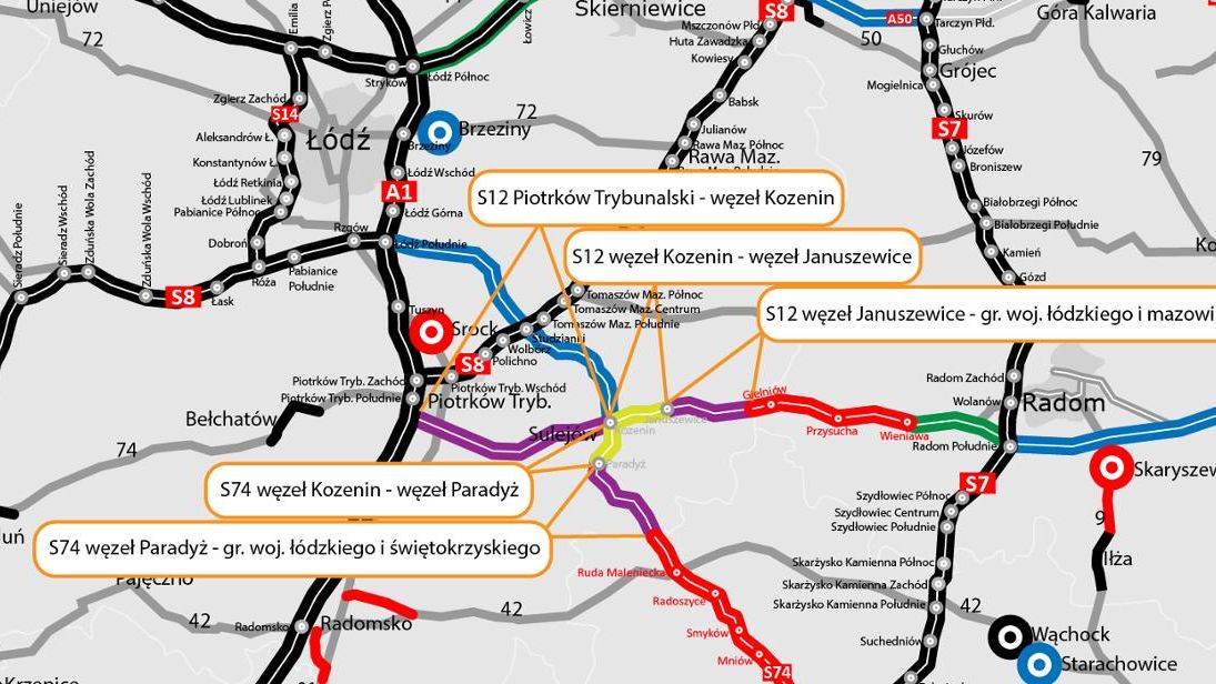 Nowe drogi w województwie łódzkim
