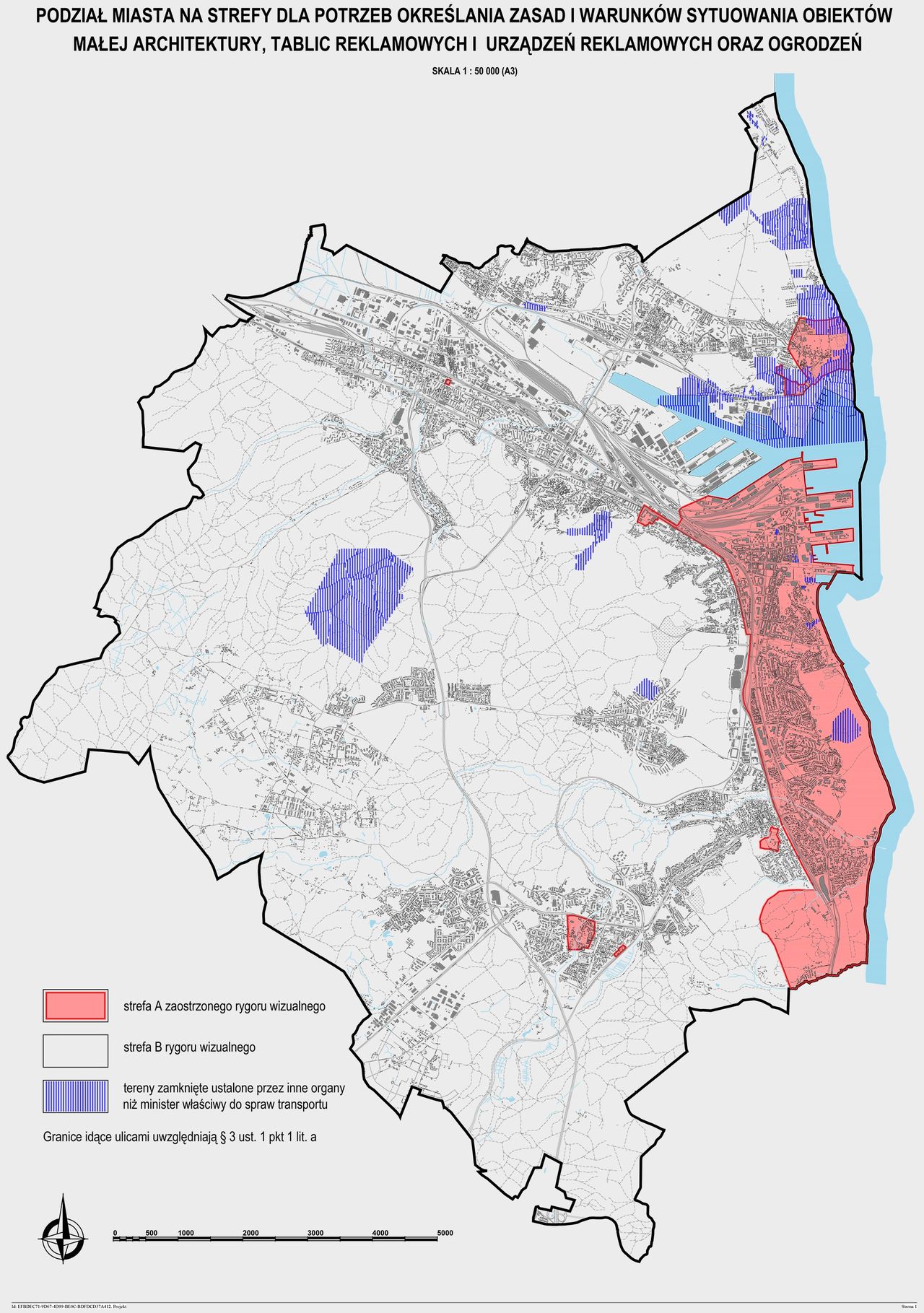 Strefy obowiązywania Uchwały Krajobrazowej Miasta Gdynia 2021