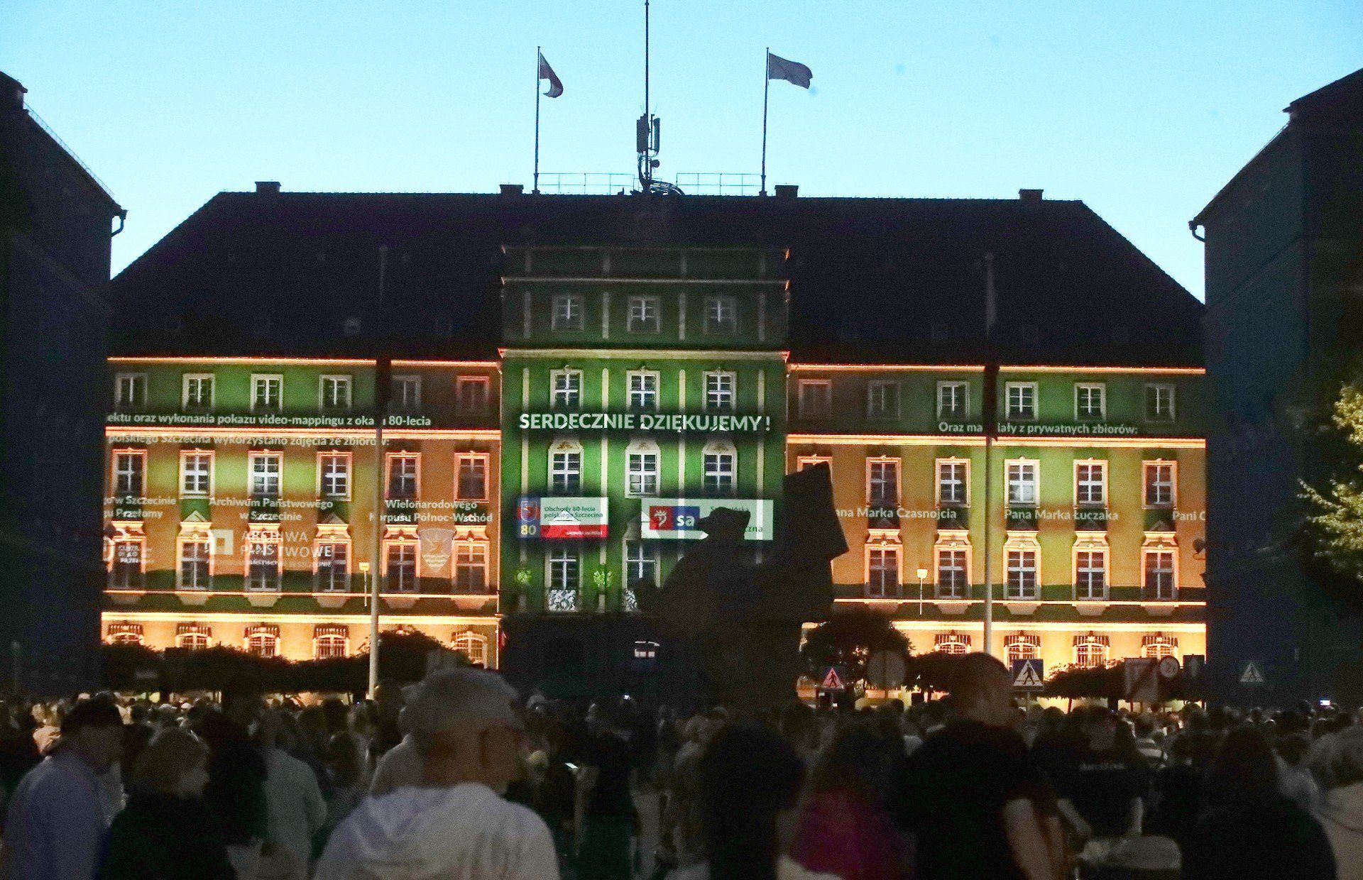 Mapping &#34;80 lat Szczecina&#34; na Urzędzie Miasta