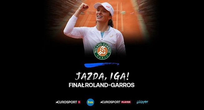 Finałowy mecz Igi Świątek w Roland-Garros w kanałach Eurosport 1 i TVN oraz serwisach Eurosport Player i player.pl