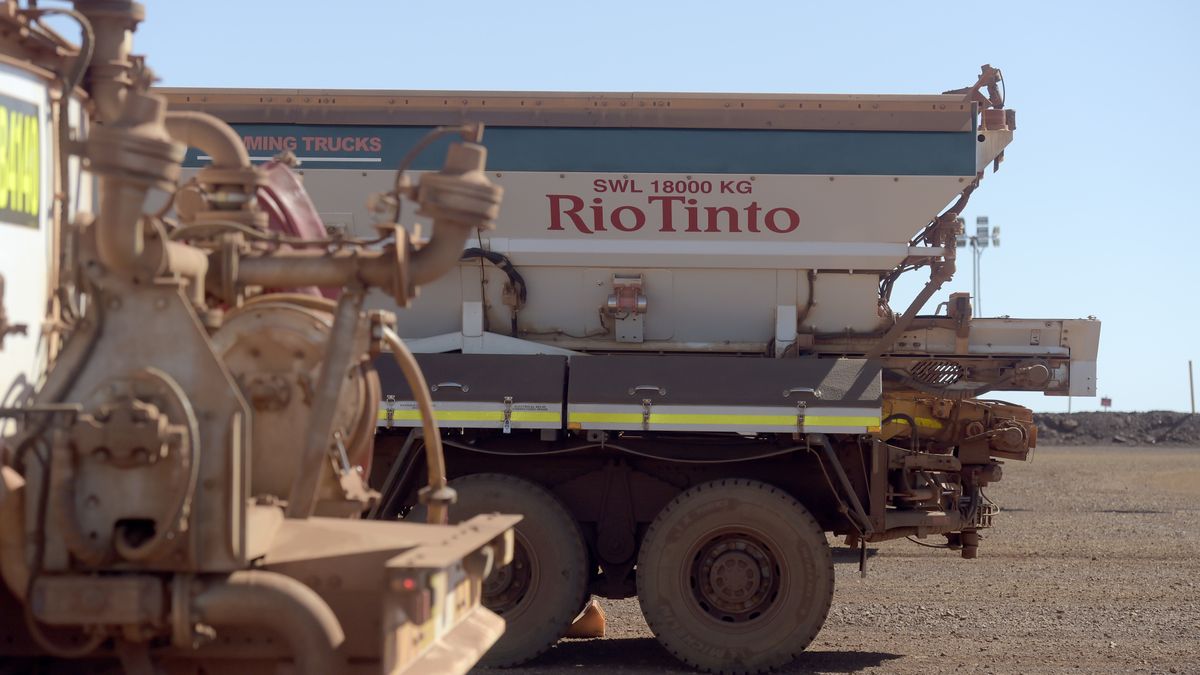 A utility truck at the Gudai-Darri mine operated by the Rio Tinto Group in the Pilbara region of Western Australia, Australia, on Tuesday, June 21, 2022. Gudai-Darri, with an annual capacity of 43 million tons, is expected to increase iron ore production volumes and improve product mix from the Pilbara from the second half of this year, according to a company statement. Photographer: Carla Gottgens/Bloomberg via Getty Images
