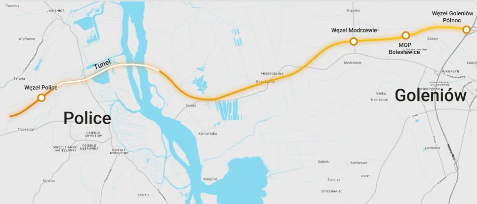 Lokalizacja tunelu ZOS