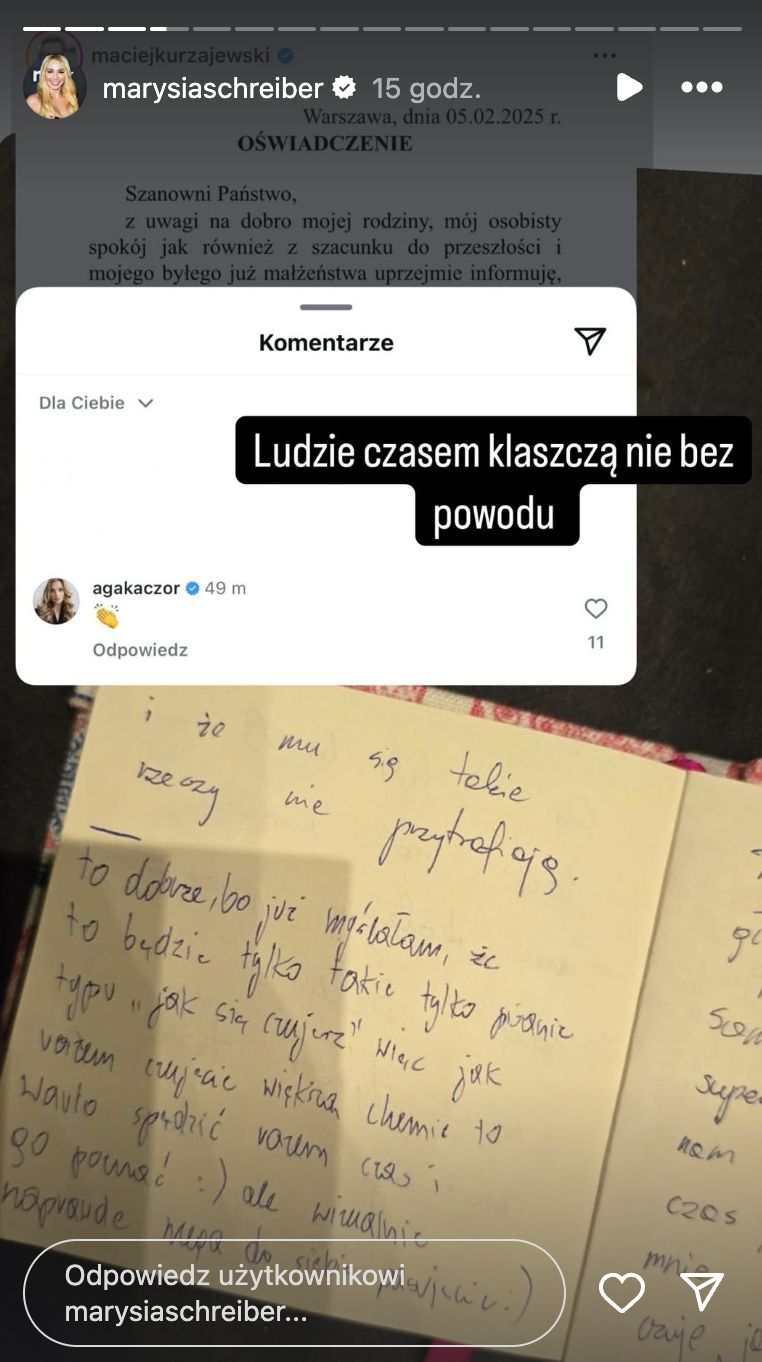 Schreiber twierdzi, że udostępniła listy Kaczorowskiej i notatki z planu programu