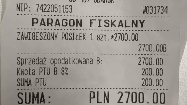 Tajemniczy klient pojawił się w restauracji dwa razy. Za pierwszym "zawiesił" 600 zł, za drugim - 2,7 tys. zł 