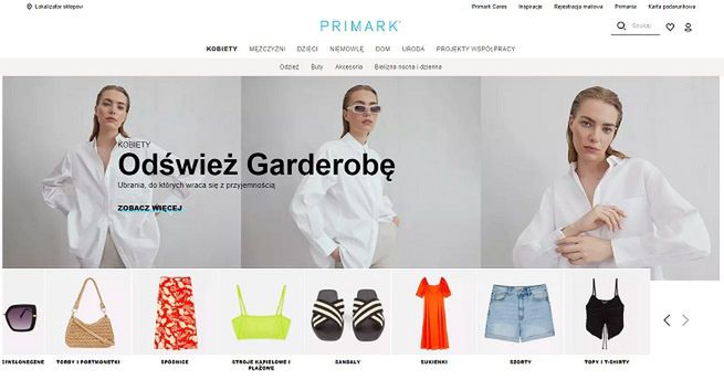 Primark rusza z nową stroną internetową. Sieć zapowiada obniżkę cen
