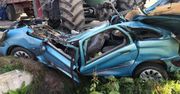 Tragiczny wypadek. Ciągnik zmiażdżył citroena