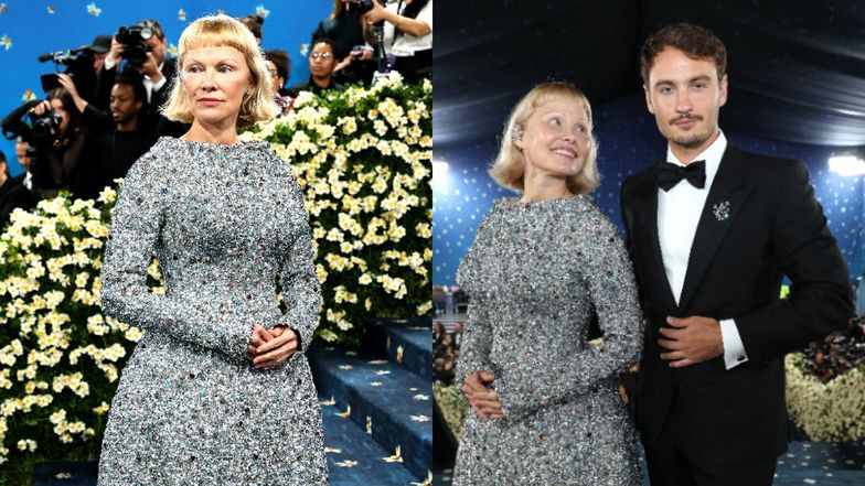 Pamela Anderson rozsyła uśmiechy na gali w towarzystwie 28-letniego syna