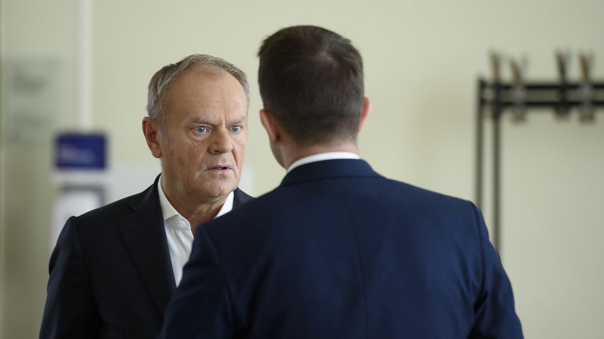 Poland's Prime Minister Donald Tusk takes part in the weekly ministerial meeting at the PM's chancellery in Warsaw, Poland, on September 16, 2024. (Photo by Aleksander Kalka/NurPhoto via Getty Images)