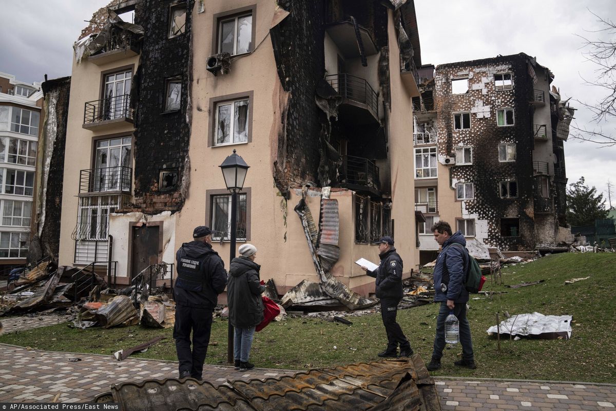 Wojna w Ukrainie. Zniszczone bloki mieszkalne 